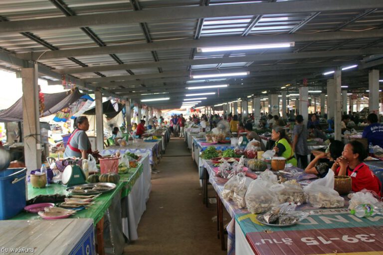 พาเลาะหาเเนวกินเเลง ณ ตลาดแลงริมน้ำพุง อ.เต่างอย